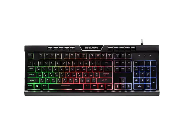 კლავიატურა 2E 2E-KG300UB Gaming KG300 Keyboard, LED, USB, Black