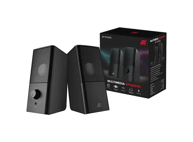დინამიკი 2E Personal Computer Speaker PCS202, 2.0, USB, Black