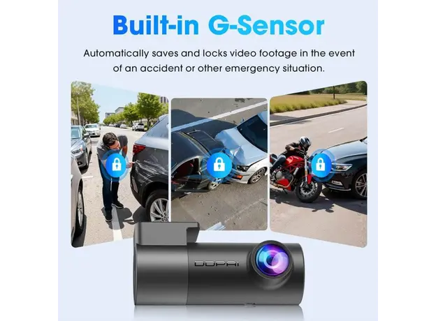 Car Video Recorder DDPAI Mini Pro 2K, 140° WIFI, Dash Cam, Black, 11 image