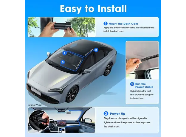 Car Video Recorder DDPAI Mini Pro 2K, 140° WIFI, Dash Cam, Black, 9 image