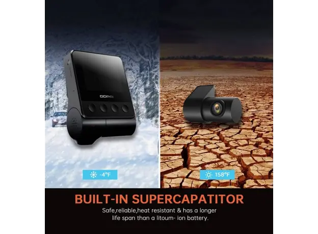 Car video recorder DDPAI Z40 GPS DUAL, 140°, WIFI, GPS, Front and Rear Cam, Black, 7 image