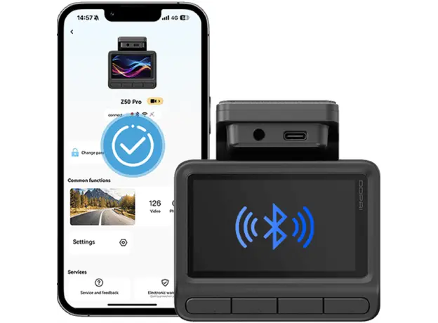 Car video recorder DDPAI Z50 Pro 4K Dash Cam 143° WIFI, GPS, Bluetooth, Black, 2 image