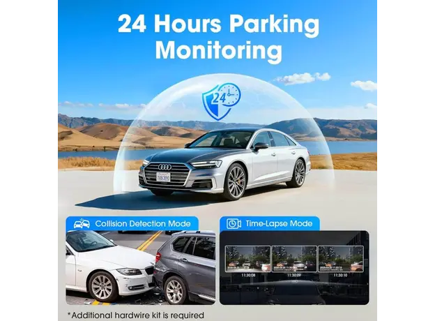 Car Video Recorder DDPAI Mini Pro 2K, 140° WIFI, Dash Cam, Black, 4 image