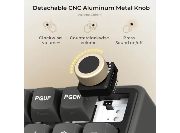 Royal Kludge RKR98PRO-PT-XW RGB Mechanical Keyboard, Beige Switch, Hot Swappable, Wired, Phantom, 6 image