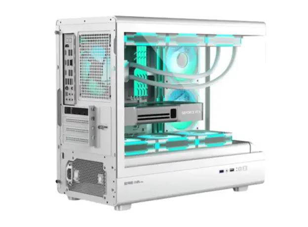 Golden Field Lantau Lite 360 Computer Case 6x120mm ARGB Fans Mid Tower White, 2 image