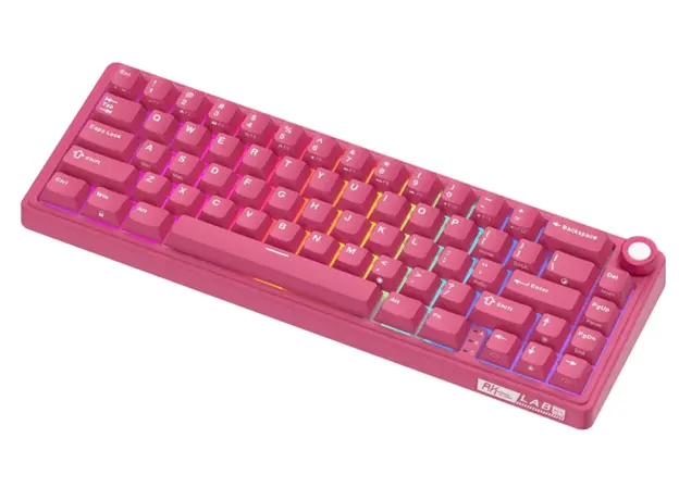 Royal Kludge RKR65-BR-XH RGB Mechanical Keyboard, Cream Switch, Hot Swappable, Wired, USB, Berry Red, 2 image