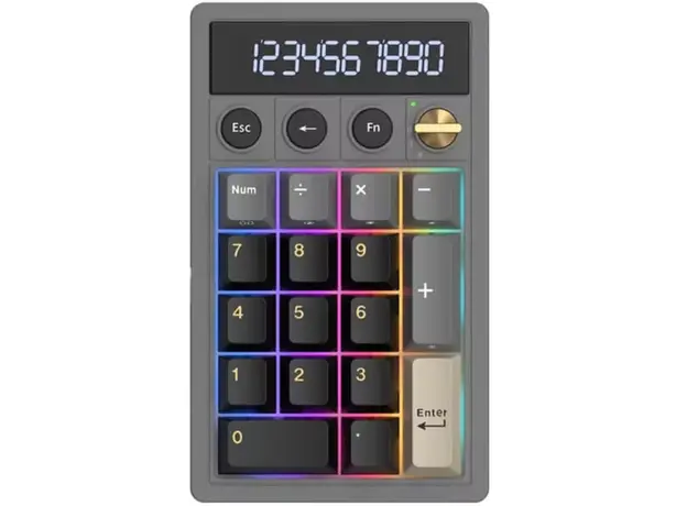 Royal Kludge RKM20-PT-YXZ RGB Mechanical Numpad, Violet Switch, Hot Swappable, Wireless, Type-C, Bluetooth, 2.4GHz, Phantom
