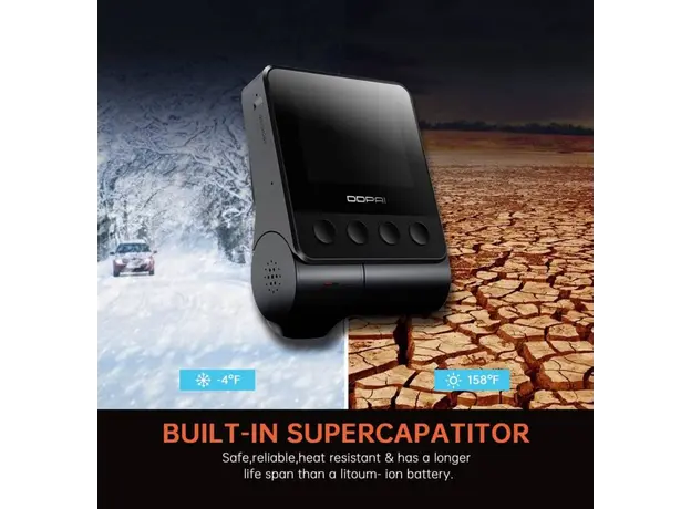 Car video recorder DDPAI Z40 GPS DUAL, 140°, WIFI, GPS, Front and Rear Cam, Black, 8 image