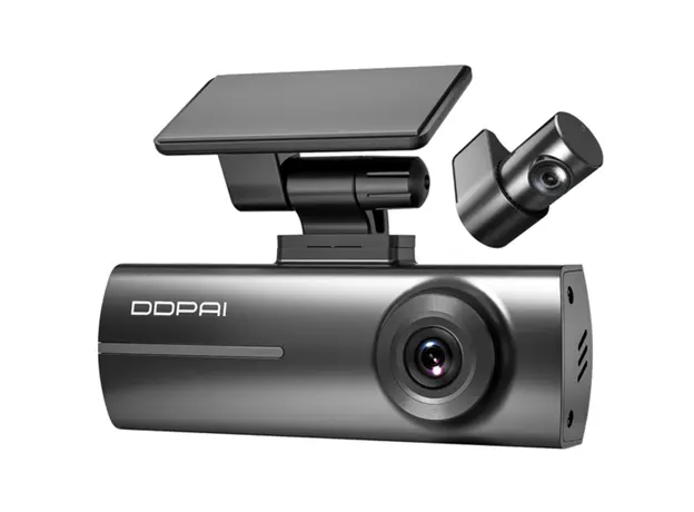 Car Video Recorder DDPAI N1 Dual 1296P FHD Dash Cam 135°, WIFI Front and Rear Cam, Black