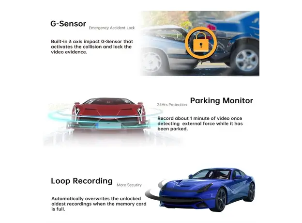 Car video recorder DDPAI Z40 GPS DUAL, 140°, WIFI, GPS, Front and Rear Cam, Black, 10 image