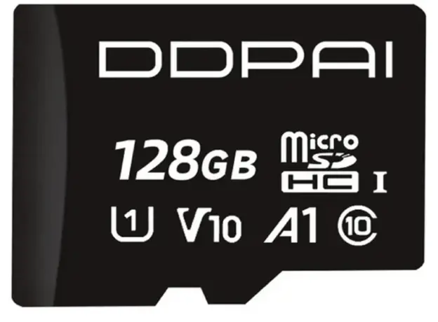 Memory card DDPAI 128GB, microSD, UHS-I C10, Black
