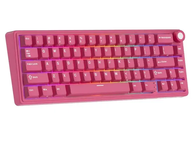 Royal Kludge RKR65-BR-XH RGB Mechanical Keyboard, Cream Switch, Hot Swappable, Wired, USB, Berry Red, 3 image