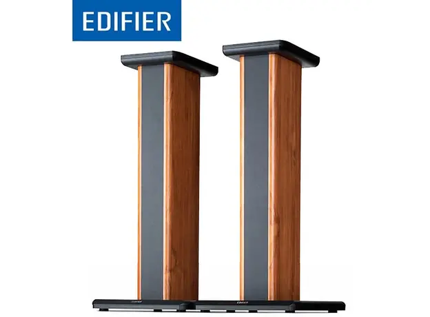 Dynamics Stand Edifier SS02 Wood Grain Speaker Stands for S1000DB / S2000PRO / S1000MKII Hollowed Stands for Optional Sand Filling Tuning - Pair