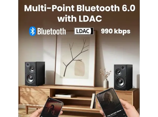 Speaker Edifier R2750DB MKII, 144W, HDMI eARC, Optical, Coaxial, Line In, Bluetooth, Powered Bookshelf Speakers, Black, 10 image