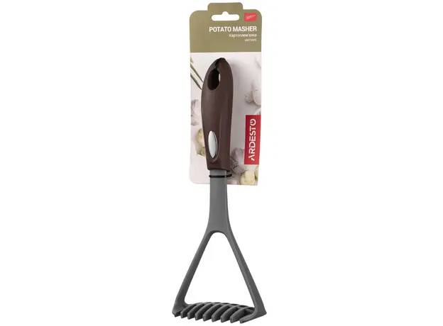 Ardesto Potato masher Gemini, 32.5cm, nylon, grey-brown