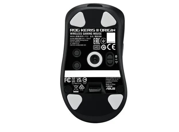 ASUS Mouse ROG Keris II Origin, RGB, USB-A/WL/BT, black, 5 image