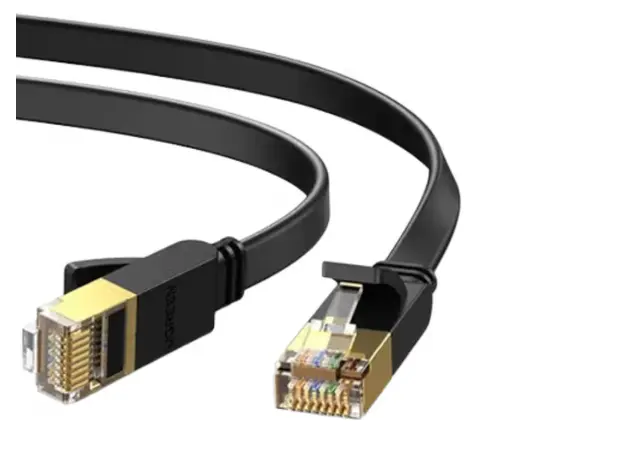 Network cable Ugreen Cat 7 U/FTP Lan Cable Flat Design 3m Black/11262, 2 image