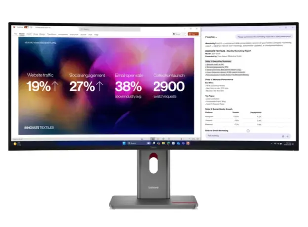 Lenovo ThinkVision P40WD-40 Curved 39.7 " WUHD 5120x2160 4ms 120 Hz Eclipse Black Monitor