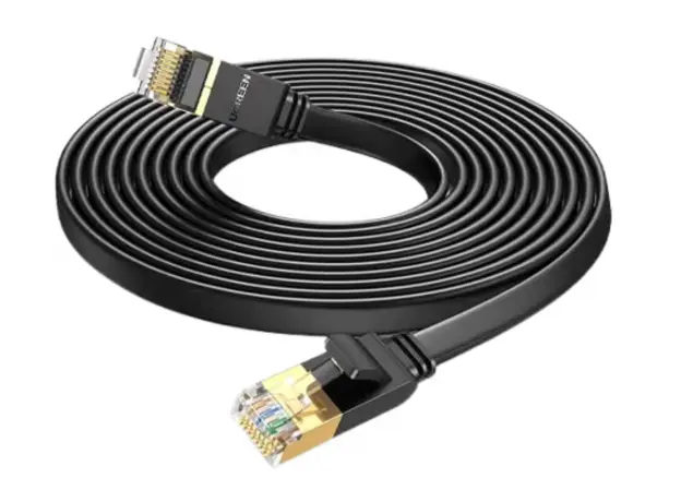 Network cable Ugreen Cat 7 U/FTP Lan Cable Flat Design 3m Black/11262, 3 image