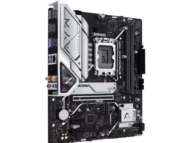 Motherboard ASUS B760M-AYW WIFI-SI s1700 B760 2xDDR5 M.2 HDMI Wi-Fi BT mATX BULK WITH ACCESSORY, 3 image