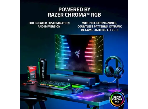 Speaker Razer Leviathan V2 7.1 USB-A/BT RGB, black, 4 image