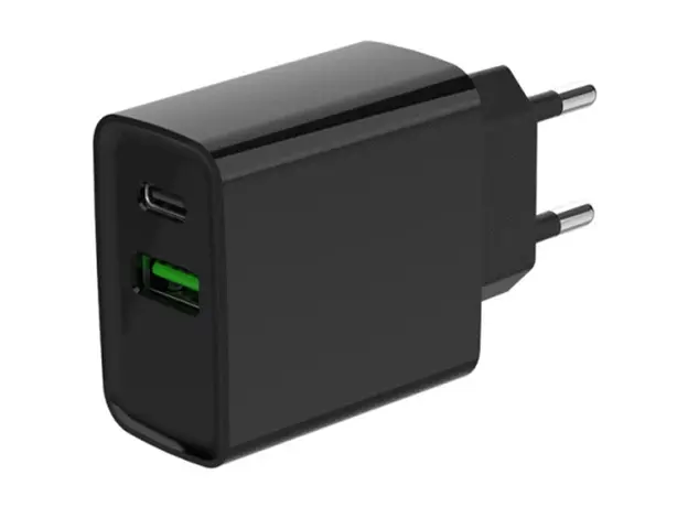 Adapter Gembird TA-UC-PDQC20-01-BK 2-port 20W USB Fast Charger Black