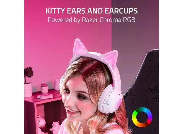 Razer Headset Kraken Kitty V2, BT, white, 3 image