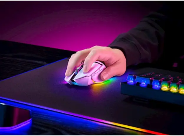 Mouse Razer Basilisk V3 Pro, RGB, USB-A/WL/BT, White, 4 image