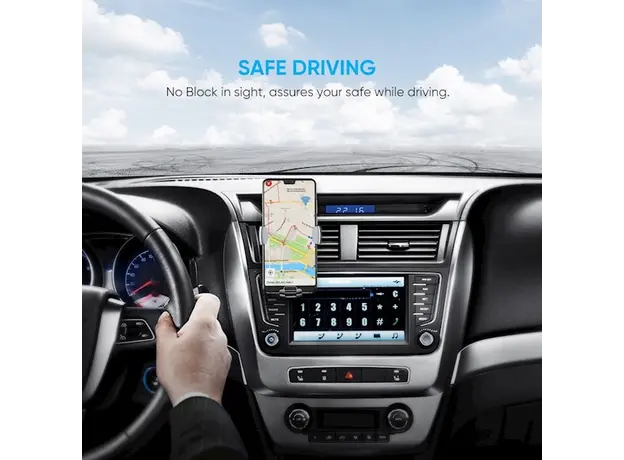 Car Phone Holder UGREEN LP130 (50564) Gravity Drive Air Vent Mount Phone Holder Gray, 7 image