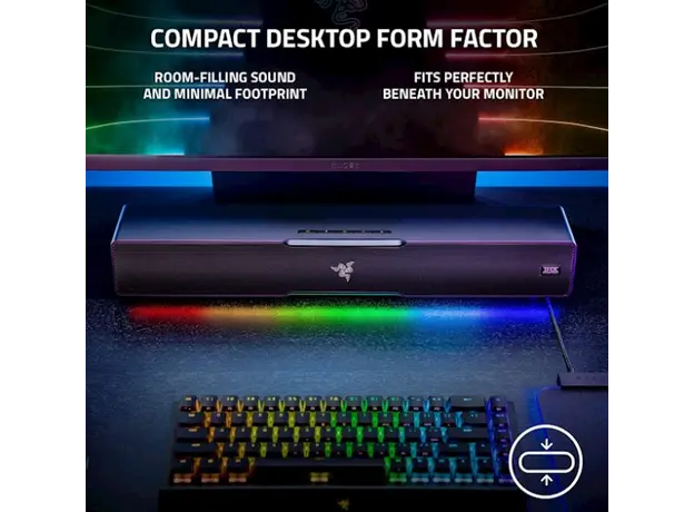 Speaker Razer Leviathan V2 7.1 USB-A/BT RGB, black, 3 image