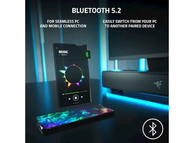 Speaker Razer Leviathan V2 7.1 USB-A/BT RGB, black, 2 image