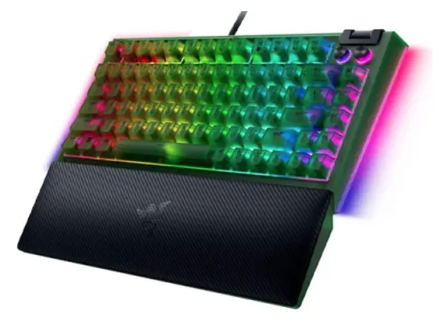 Razer Keyboard BlackWidow V4 75%, 83key, Mechanical Tactile Switch GEN-3, USB-A, EN, RGB, Phantom Green Ed., 3 image