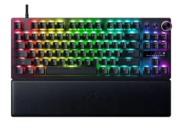 Razer Huntsman V3 Pro TKL 8KHz Mechanical Keyboard, 84 key, Analog Optical Switch Gen-2, USB-A, EN, RGB, black