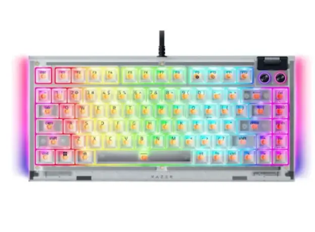 Razer Keyboard BlackWidow V4 75% RGB 83key Mechanical Tactile Switch GEN-3, USB-A, EN, Phantom White Ed., 2 image
