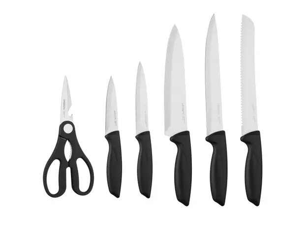 Set of knives ARDESTO Gemini, 7pcs, stainless steel, plastic, black 767637177948, 3 image
