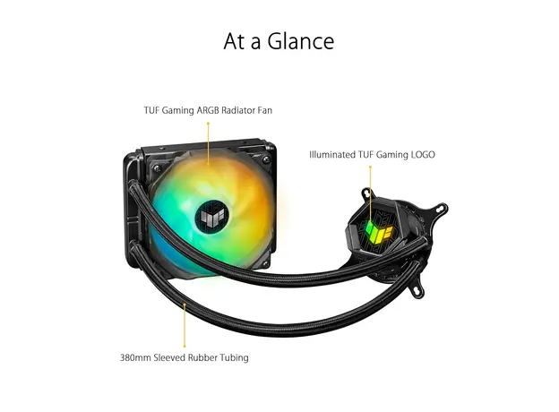 Cooler TUF LC 120 RGB//AIO COOLER, RGB FAN, AURASYNC, 3 image