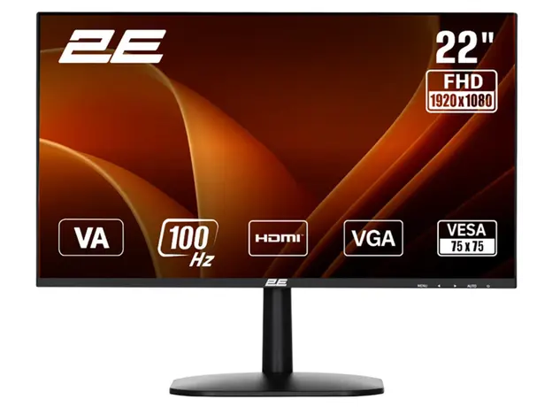 Monitor 2E 21.5" A2225B D-Sub, HDMI, VA, 100Hz