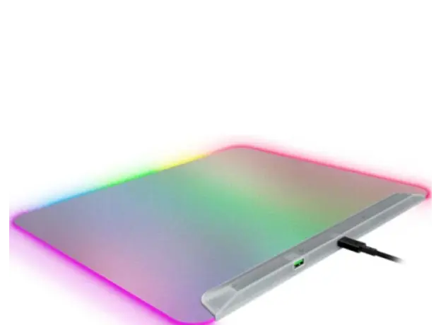 Razer Mouse Pad Firefly V2 Pro, M (360x278x4.6mm), RGB, Phantom White Ed., 3 image
