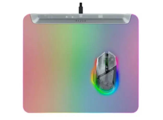 Razer Mouse Pad Firefly V2 Pro, M (360x278x4.6mm), RGB, Phantom White Ed., 2 image