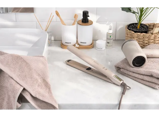 Hair straightener Ardesto Hair straightener Rearl Cream 50W, 140-230C, ceramics, beige, 5 image
