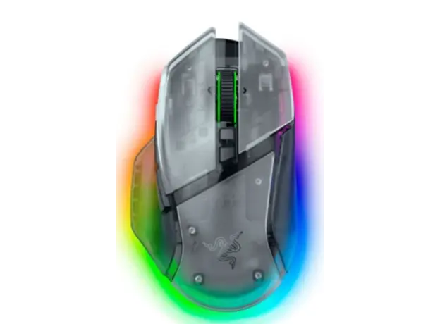 Mouse Razer Mouse Basilisk V3 Pro 35K, RGB, USB-A/WL/BT, Phantom White Ed.