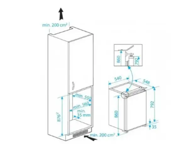Built-in refrigerator BEKO B 1752 HCA b100, 3 image
