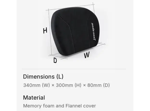 AndaSeat lumbar pillow for Novis L, black, 3 image