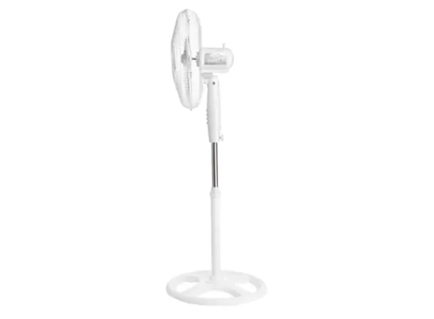 Ardesto FN-1608RW fan with mechanical control, round support, white, 2 image