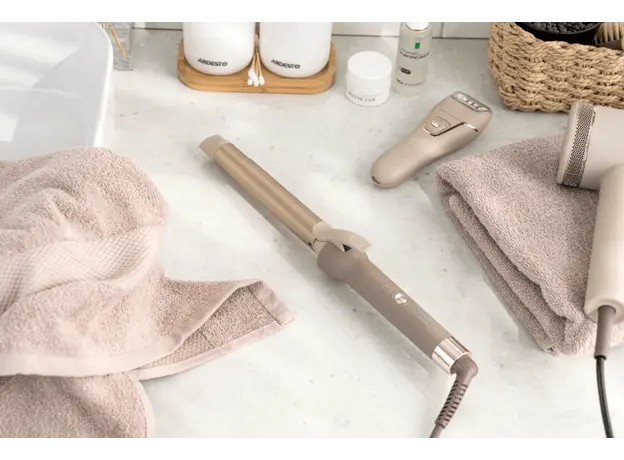 Hair curler Ardesto Curling iron Pearl Cream HC-Y700PERL, 48W, >200°C, display, ceramics, beige, 2 image