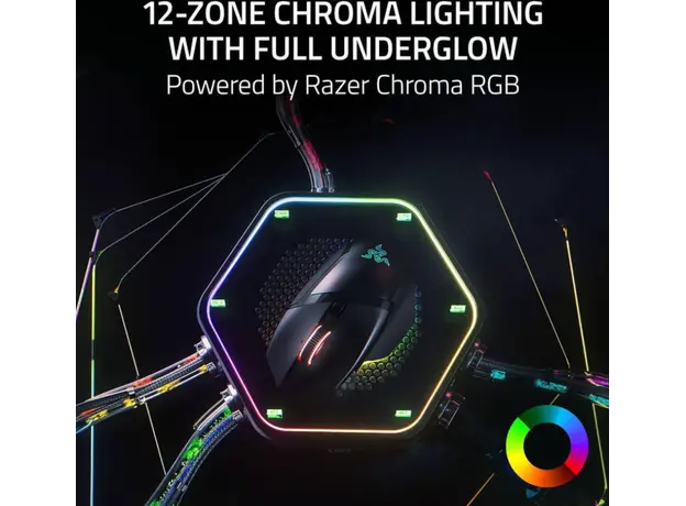 Razer Mouse Basilisk V3 Pro 35K, RGB, USB-A/WL/BT, Phantom Green Ed., 3 image