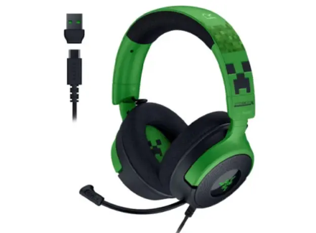 Razer Headset Kraken V4 X, 7.1, USB-A, 1.8m, RGB, Minecraft Ed.