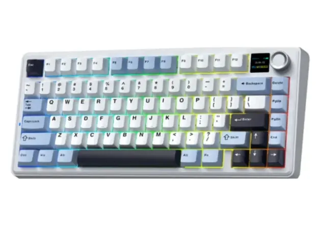 Keyboard AULA F75MAX Gasket Wireless Mechanical Keyboard White/Blue/Purple (Reaper Switch), 2 image