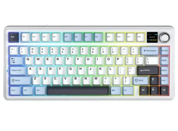 Keyboard AULA F75MAX Gasket Wireless Mechanical Keyboard White/Blue/Purple (Reaper Switch)