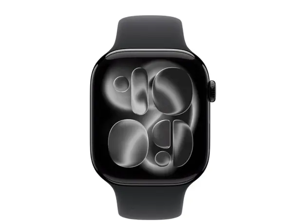 Smartwatch Apple Watch Series 11 GPS 42mm Jet Black Aluminium Case with Black Sport Band - S/M (MEQT4RK/A)